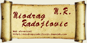 Miodrag Radojlović vizit kartica